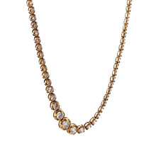 Load image into Gallery viewer, 18ct Yellow Gold Diamond Tennis Necklace 3.00ct 8.3g