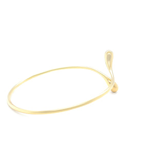 Tiffany & Co 18ct Yellow Gold Elsa Peretti Elongated Teardrop Bangle 14.13g