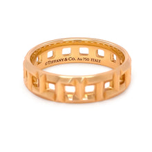 Load image into Gallery viewer, Tiffany &amp; Co. 18ct Yellow Gold T True Wide Ring 5.65g