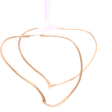 Load image into Gallery viewer, Tiffany &amp; Co 18ct Yellow Gold Elsa Peretti Open Heart Hoop Earrings 12.16g