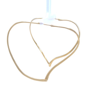Tiffany & Co 18ct Yellow Gold Elsa Peretti Open Heart Hoop Earrings 12.16g