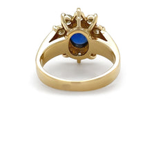 Load image into Gallery viewer, 18ct Yellow Gold Sapphire and Diamond Ring 1.80ct 5.7g