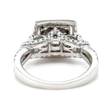 Load image into Gallery viewer, 18ct White Gold Princess Cut Diamond Halo Ring 1.85ct 6.3g