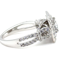 Load image into Gallery viewer, 18ct White Gold Princess Cut Diamond Halo Ring 1.85ct 6.3g