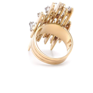 Vintage 18ct Yellow Gold Retro Diamond Ring 0.70ct 19.2g