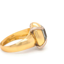 Load image into Gallery viewer, 18ct Yellow and White Gold Aquamarine Retro Dress Ring 2.00ct