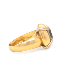 Load image into Gallery viewer, 18ct Yellow and White Gold Aquamarine Retro Dress Ring 2.00ct