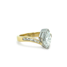 Load image into Gallery viewer, 18ct Yellow and White Gold Marquise Diamond Engagement Ring 1.21ct 5.09g