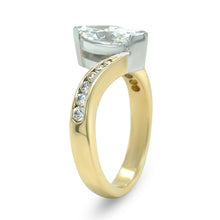 Load image into Gallery viewer, 18ct Yellow and White Gold Marquise Diamond Engagement Ring 1.21ct 5.09g