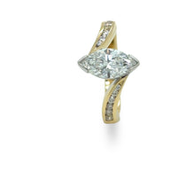 Load image into Gallery viewer, 18ct Yellow and White Gold Marquise Diamond Engagement Ring 1.21ct 5.09g