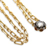 Olivia Bond 18ct Two-Tone Gold Signature Scallop Necklace 1.01ct 15.54g