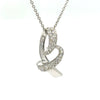 Bespoke Diamond Pendant and Necklace White Gold 0.50ct