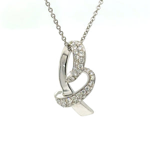 Bespoke Diamond Pendant and Necklace White Gold 0.50ct