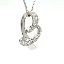 Load image into Gallery viewer, Bespoke Diamond Pendant and Necklace White Gold 0.50ct