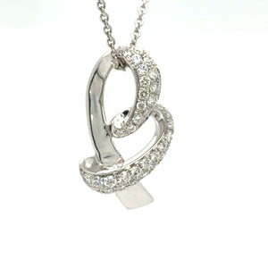 Bespoke Diamond Pendant and Necklace White Gold 0.50ct
