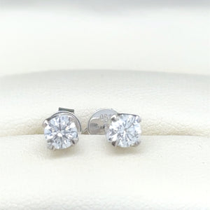 Bespoke 18ct White Gold Diamond Stud Earrings 0.46ct