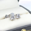 Bespoke 18ct White Gold Diamond Stud Earrings 0.46ct