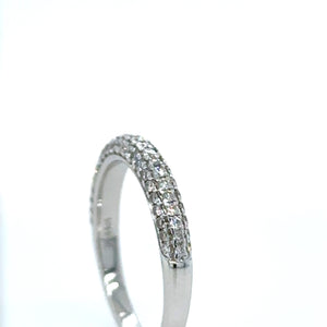 Bespoke 18ct White Gold Half Eternity Ring 0.44ct
