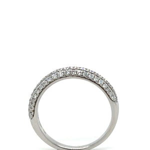 Bespoke 18ct White Gold Half Eternity Ring 0.41ct