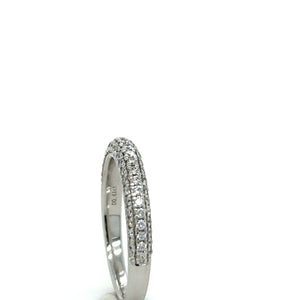 Bespoke 18ct White Gold Half Eternity Ring 0.41ct