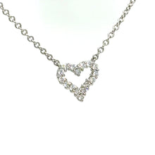 Load image into Gallery viewer, Tiffany &amp; Co Diamond Heart Pendant 0.20ct