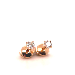 Tiffany & Co Rose Gold and Diamond Earrings