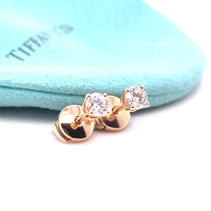 Tiffany & Co Rose Gold and Diamond Earrings