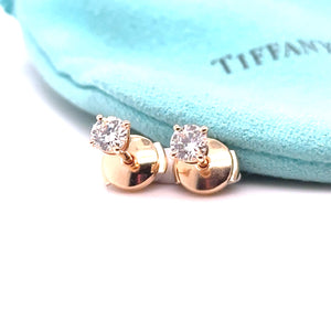 Tiffany & Co Rose Gold and Diamond Earrings