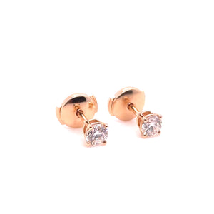 Tiffany & Co Rose Gold and Diamond Earrings