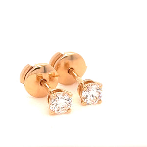 Tiffany & Co Rose Gold and Diamond Earrings