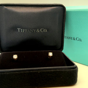 Tiffany & Co Rose Gold and Diamond Earrings