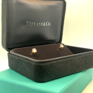 Tiffany & Co Rose Gold and Diamond Earrings