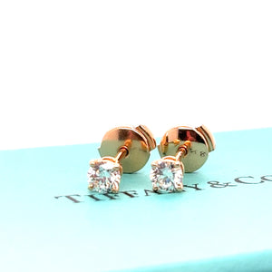 Tiffany & Co Rose Gold and Diamond Earrings