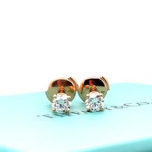 Load image into Gallery viewer, Tiffany &amp; Co Rose Gold and Diamond Earrings