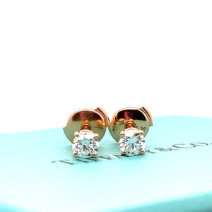 Tiffany & Co Rose Gold and Diamond Earrings