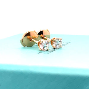 Tiffany & Co Rose Gold and Diamond Earrings