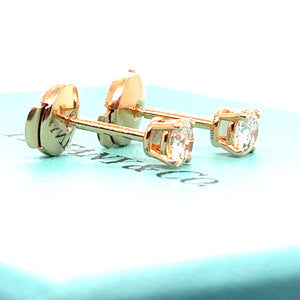 Tiffany & Co Rose Gold and Diamond Earrings