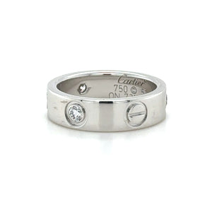 Cartier Love Ring with 3 Diamonds 0.25ct