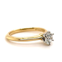 Load image into Gallery viewer, Tiffany &amp; Co Yellow Gold .5ct Diamond Ring