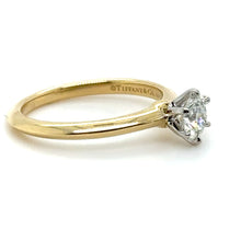 Load image into Gallery viewer, Tiffany &amp; Co Yellow Gold .5ct Diamond Ring