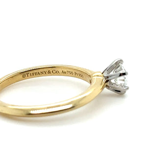 Tiffany & Co Yellow Gold .5ct Diamond Ring