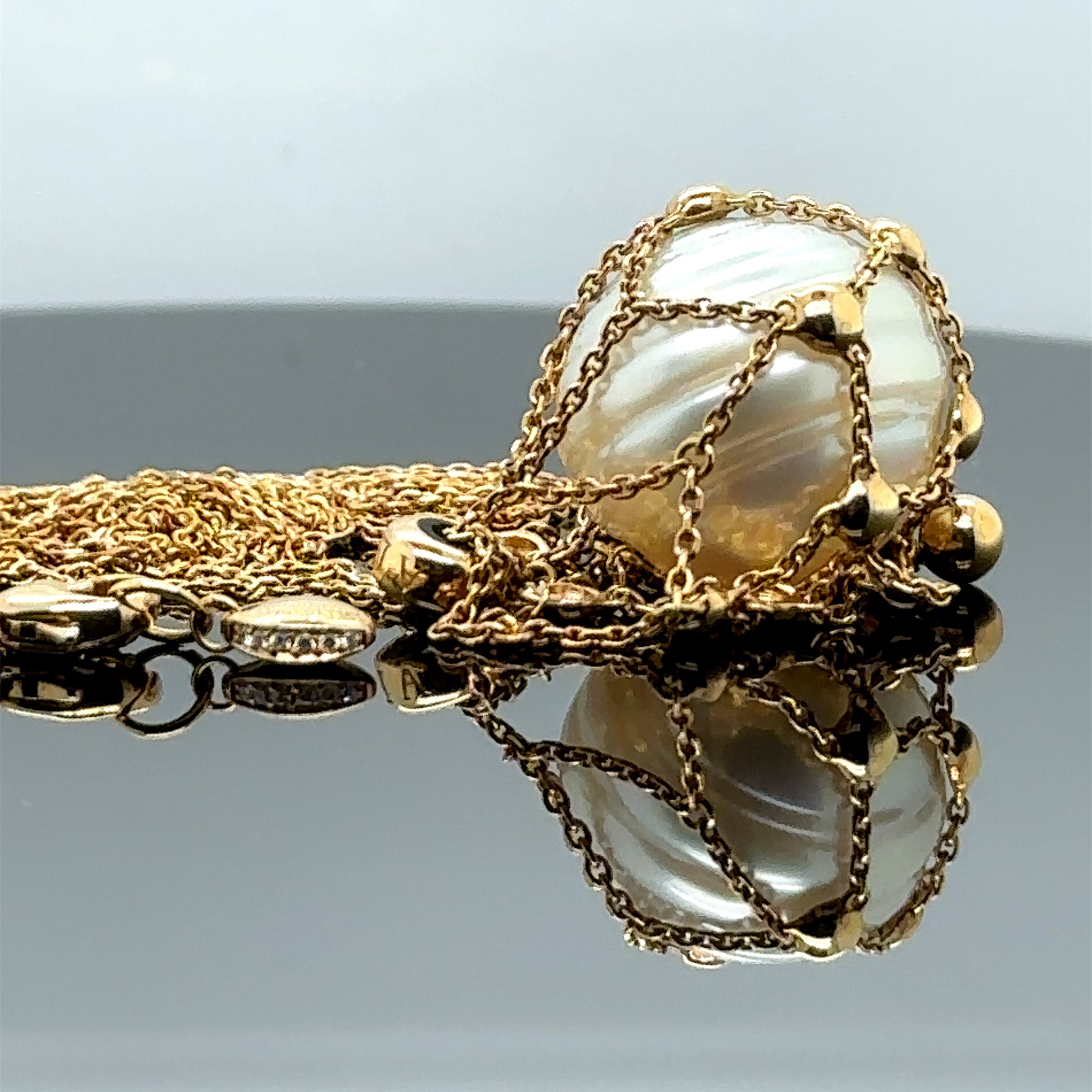 Gold Celestial Single Pearl Necklace| Astley Clarke