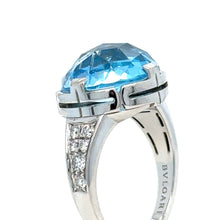 Load image into Gallery viewer, Bvlgari Parentesi Diamond Topaz Cocktail Ring