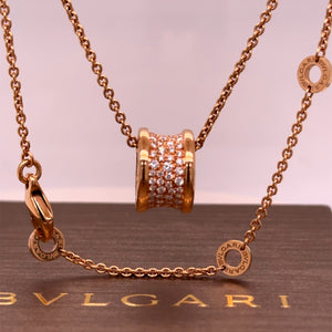 Bvlgari B.Zero 1 Necklace Rose Gold 0.87ct