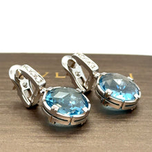 Load image into Gallery viewer, Bvlgari Parentesi Cocktail White Gold Blue Topaz and Diamond Earrings