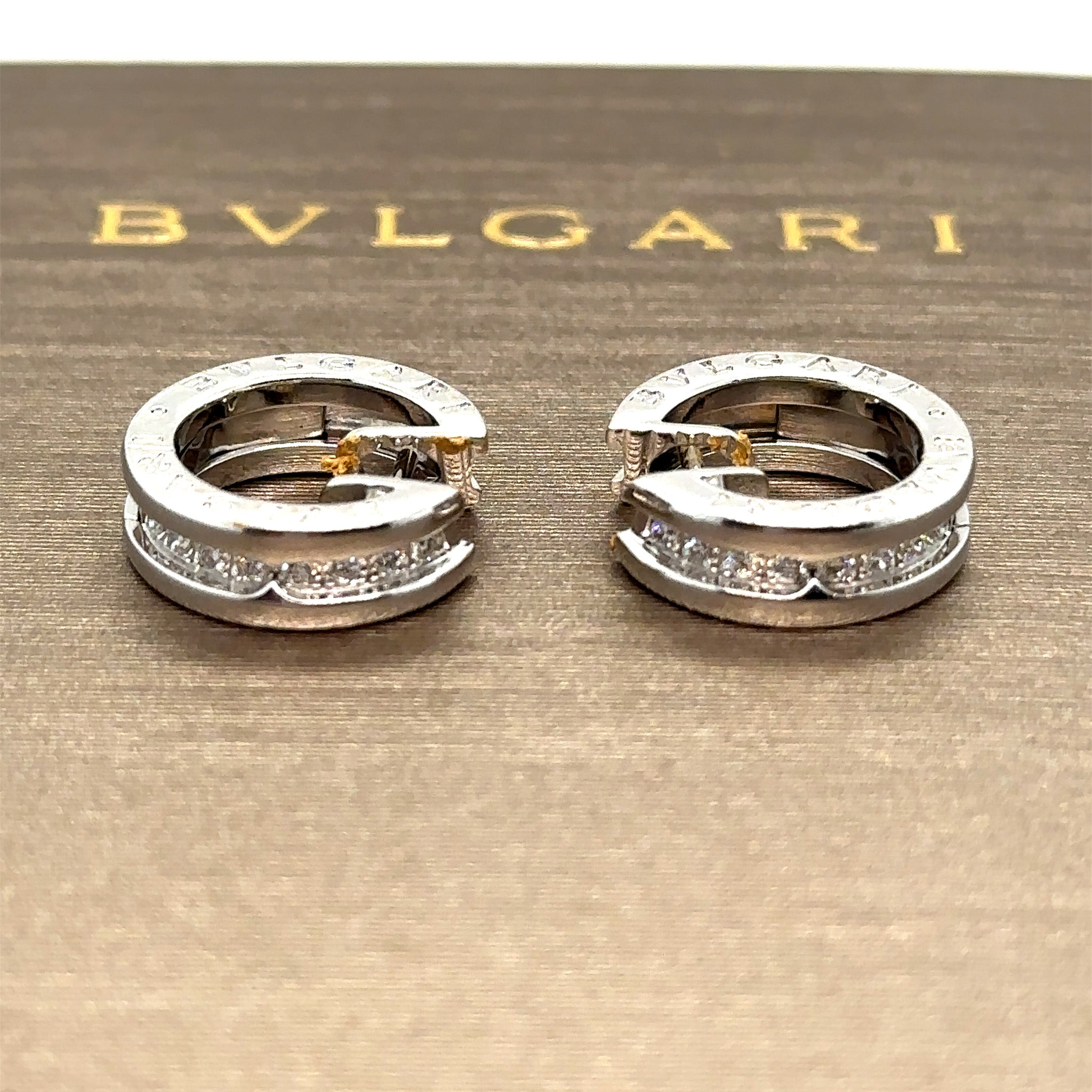 Bvlgari 18ct Gold Mother of Pearl Earrings - Earrings - Jewellery