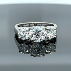 Bespoke 3 Stone Diamond Engagement Ring 1.51ct