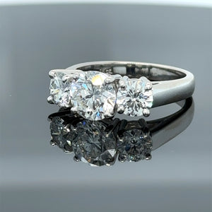 Bespoke 3 Stone Diamond Engagement Ring 1.51ct