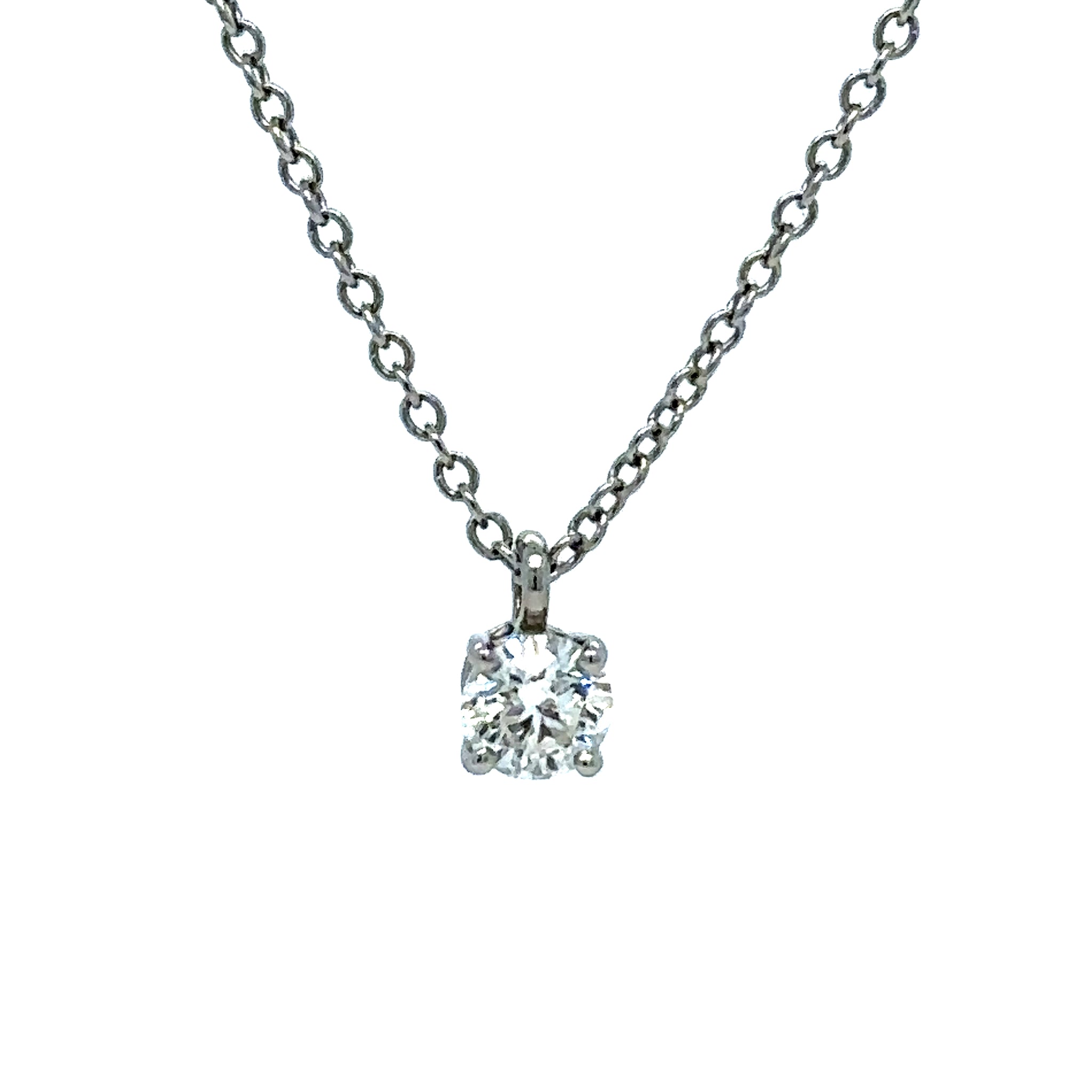Tiffany Co Solitaire Diamond Pendant