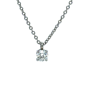 Tiffany & Co Solitaire Diamond Pendant